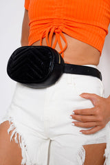 Black Quilted Bumbag - Lovenia-Bags