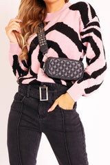 Black Quilted Studded Cross Body Bag - Yariah-Bags