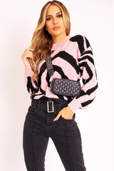 Black Quilted Studded Cross Body Bag - Yariah-Bags