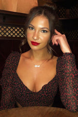 Black Red Floral Print Puff Sleeve Milkmaid Crop Top - Caddie-Crop Tops