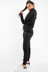 Black Red Lips Printed Tracksuit - Lydea-Tracksuits