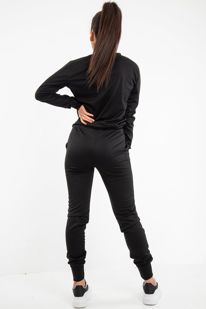 Black Red Lips Printed Tracksuit - Lydea-Tracksuits