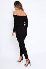 Black Ribbed Knit Co-ord - Luna-Co-ords