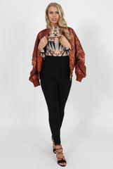 Black Ribbed Leggings - Kirsty-Dresses