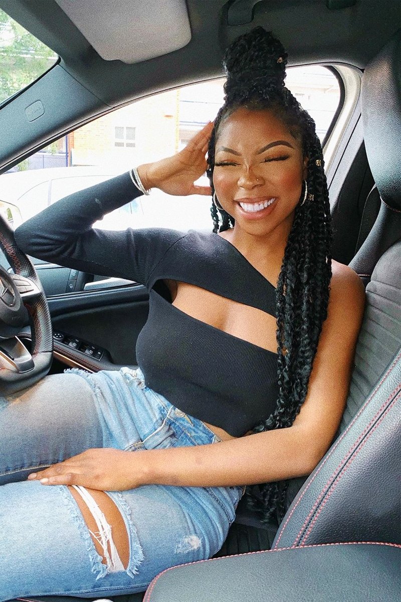 Black Ribbed One Sleeve Cut Out Crop Top - Charae-Crop Tops