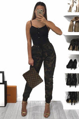 Black Ribbed Popper Front Bodysuit - Baylee-Bodysuits