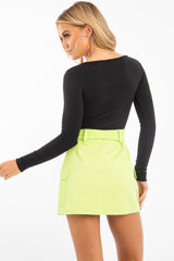 Black Ribbed Ring Zip Bodysuit - Odessie-Bodysuits