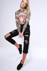 Black Ripped Boyfriend Jeans - Jazmine-Jeans