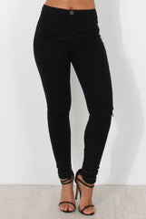 Black Ripped Knee Jeans-Clara-Jeans