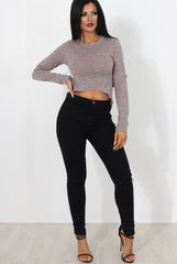 Black Ripped Knee Jeans-Clara-Jeans