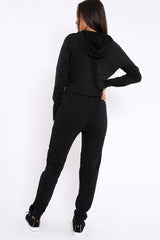 Black Ripped Loungewear Set - Natalia-Loungewear