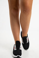 Black Rippled Sole Trainers - Happiness-Trainers