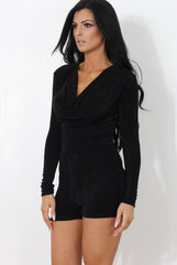 Black Ruched Side Dress-Billi-Dresses