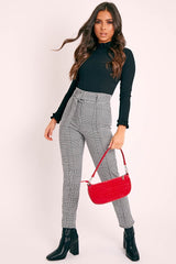 Black Ruffle Neck Bodysuit - Trudy-Bodysuits