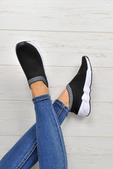 Black Runner Sock Trainers - Kannon-Trainers
