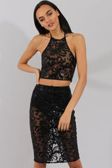 Black Sequin Co-ord - Rihanna-Co-ords