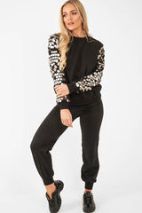 Black Sequin Sleeve Sweatshirt - Tasmin-Sweatshirts