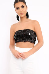 Black Sequin bralet - Aariana-Bralets