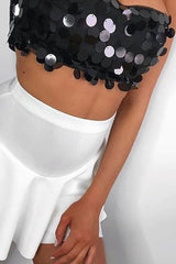 Black Sequin bralet - Aariana-Bralets