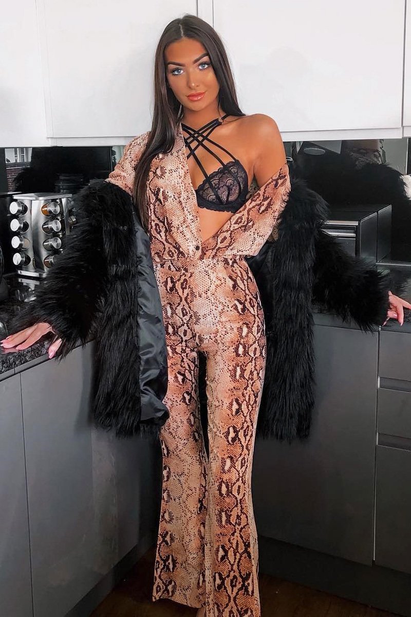 Black Shaggy Faux Fur Coat - Evalina-Coats