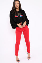 Black Shaggy Peplum Cardigan - Trianna-Jackets