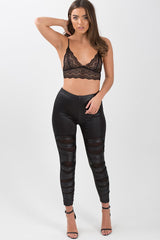 Black Sheer Lace Frill Bralet - Lucia-Bralets