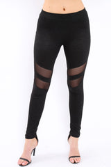 Black Shimmer Leggings - Kensley-Trousers
