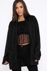 Black Shimmery Cardigan - Nicky-Knitwear