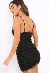 Black Shimmery Shaggy Dress - Sophie-Dresses