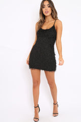 Black Shimmery Shaggy Dress - Sophie-Dresses
