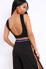 Black Side Boob Bodysuit - Adrionna-Bodysuits