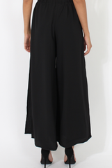 Black Side Split Culottes - Aubrey-Trousers
