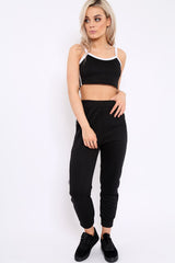 Black Side Sportswear Stripe Loungewear Set - Tiffie-Loungewear