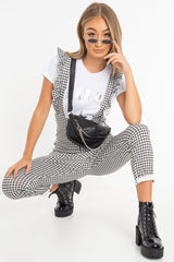 Black Silver Chain Front PU Bum Bag - Genora-Bags