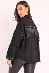 Black Silver Stud Western Style Shirt - Idelle-Shirts