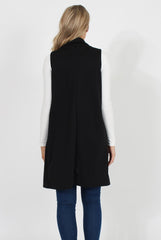 Black Sleeveless Blazer - Heidi-Blazers