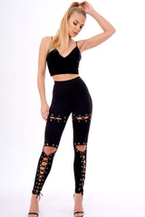 Black Slinky Cropped Bralet - Hallie-Bralets