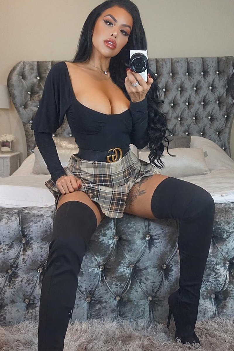 Black Slinky Off Shoulder Crop Top - Danni-Crop Tops