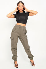 Black Slinky Open Back Crop Top - Ivona-Tops