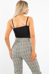 Black Slinky Ruched Detail Bodysuit - Edie-Bodysuits