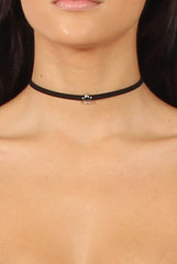 Black Small Star Strap Choker - Casi-Accessories