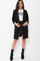 Black Soft Blazer Jacket with Stripe Pocket - Kacey-Jackets