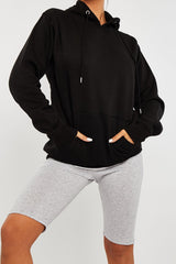 Black Soft Fleece Hoodie - Maia-Hoodies