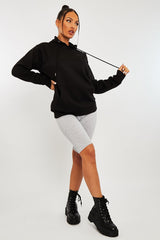 Black Soft Fleece Hoodie - Maia-Hoodies