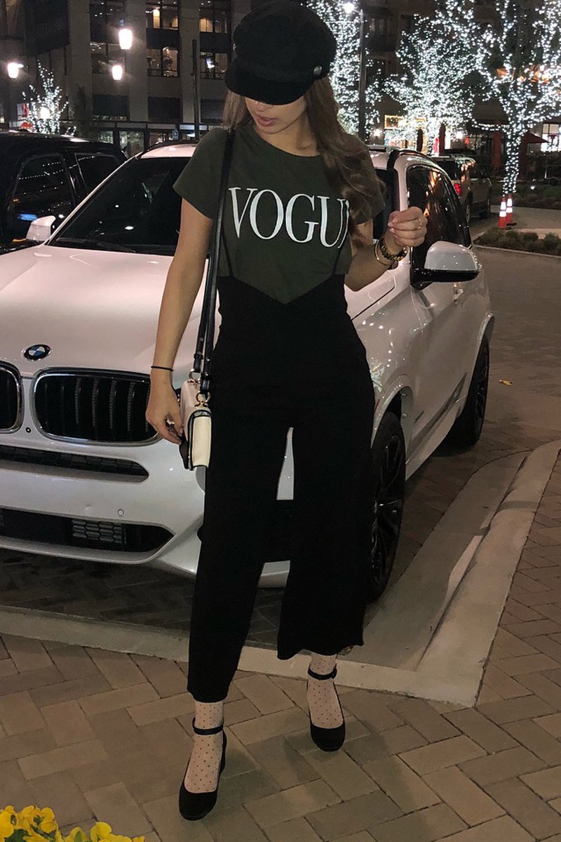 Black Spaghetti Strap Culotte Trousers - Adassa-Trousers
