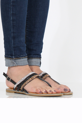 Black Sparkle Sling Back - Lula-Dresses