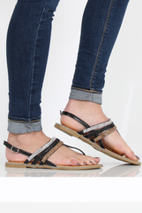 Black Sparkle Sling Back - Lula-Dresses