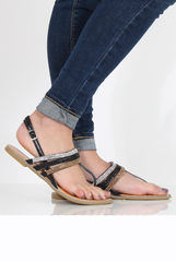 Black Sparkle Sling Back - Lula-Dresses