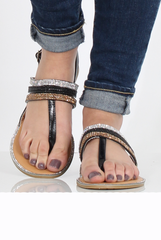 Black Sparkle Sling Back - Lula-Dresses