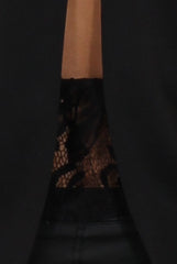 Black Split Back Sleeveless Top - Andrea-Tops